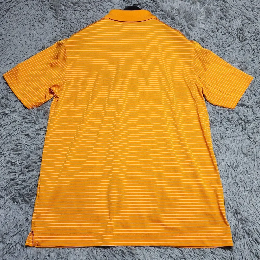 NIKE GOLF Polo Shirt Mens Medium Orange‎ Short Sleeve DRI-FIT Stretch Polyester